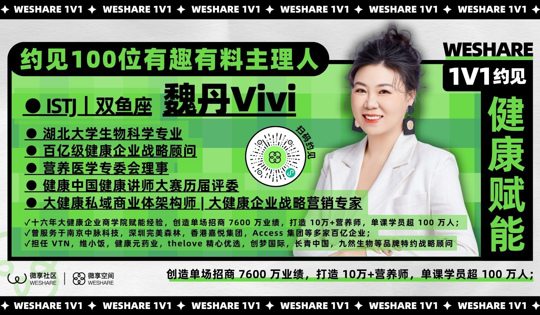 ​魏丹 Vivi | 十六年大健康企业商学院赋能经验，创造单场招商7600万业绩